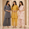 3 Women's Printed Co-Ord Set ( C4 )