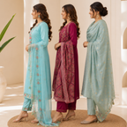 3 Ethnic Kurta With Dupatta ( K3 )
