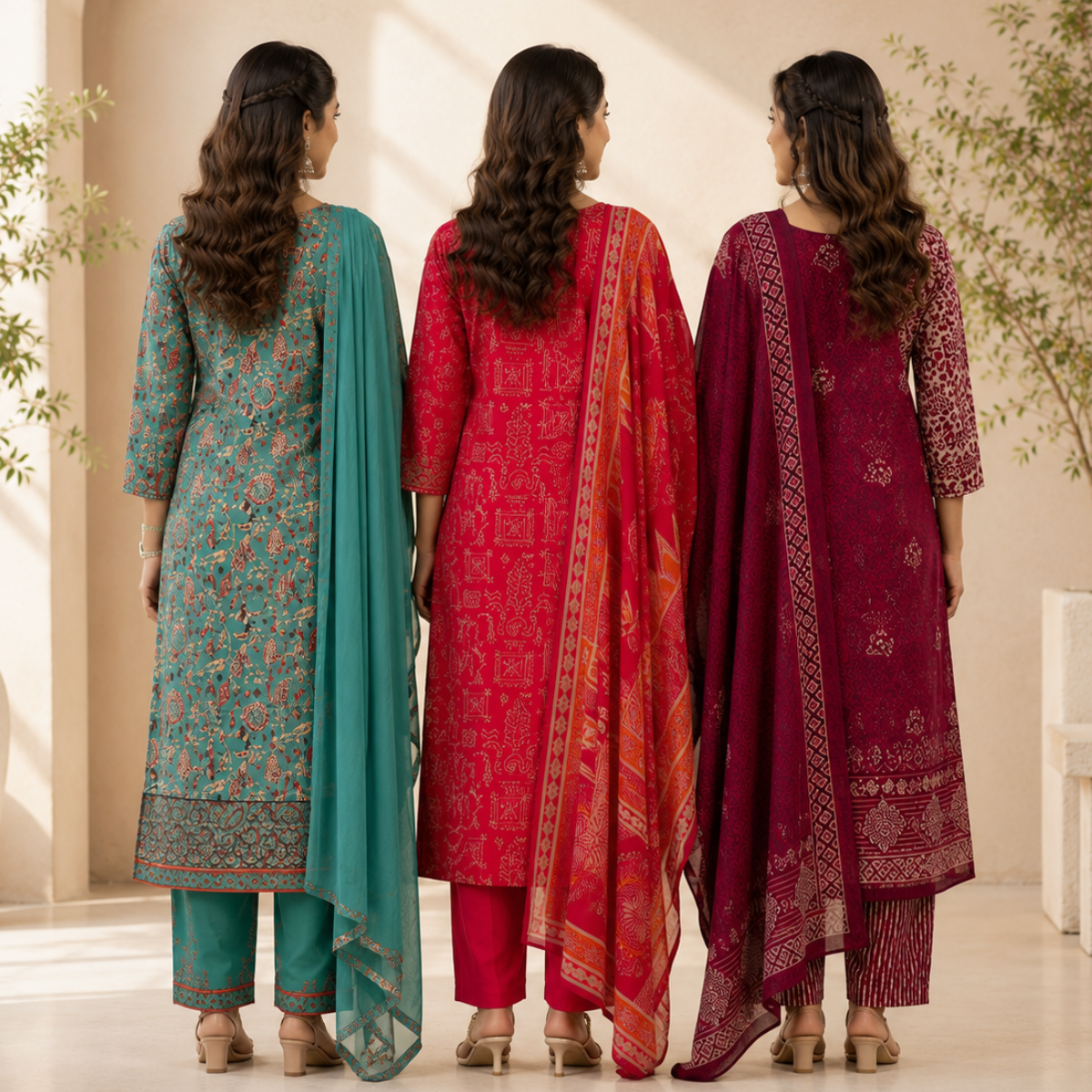 3 Women's Kurta Styles with Dupatta ( K3 )