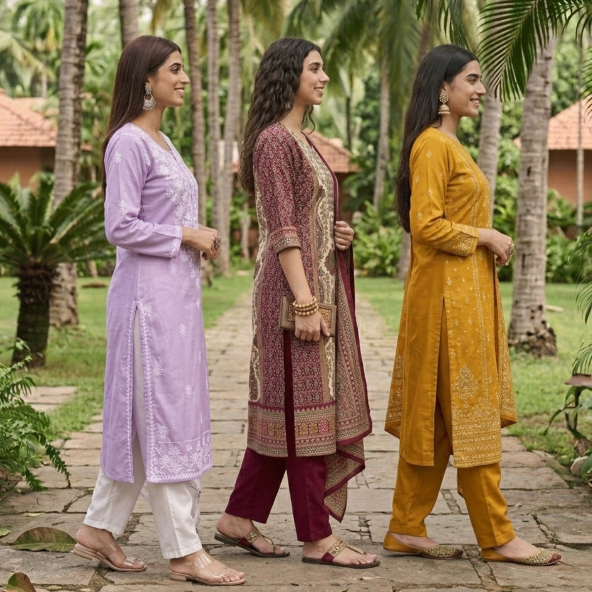 3 Kurta Pants & Dupatta Set (E-04)
