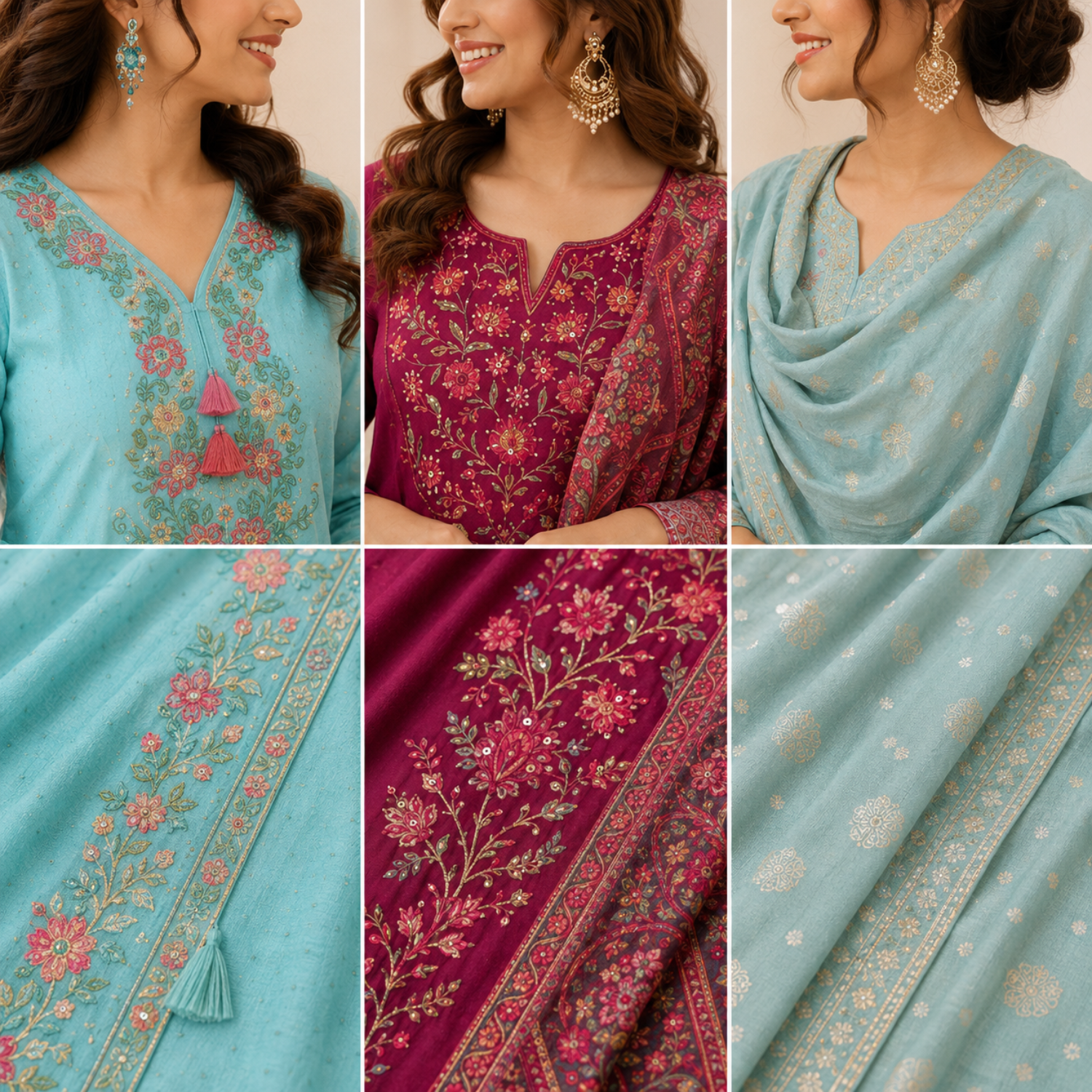 3 Ethnic Kurta With Dupatta ( K3 )