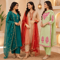 3 Ethnic Kurta With Dupatta ( K4 )