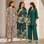 3 Women's Printed Co-Ord Set ( C5 )