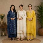3 Cotton Kurta Set with Dupatta (CK-04)