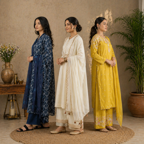 3 Cotton Kurta Set with Dupatta (CK-04)
