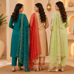3 Ethnic Kurta With Dupatta ( K4 )
