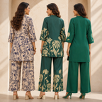 3 Women's Printed Co-Ord Set ( C5 )