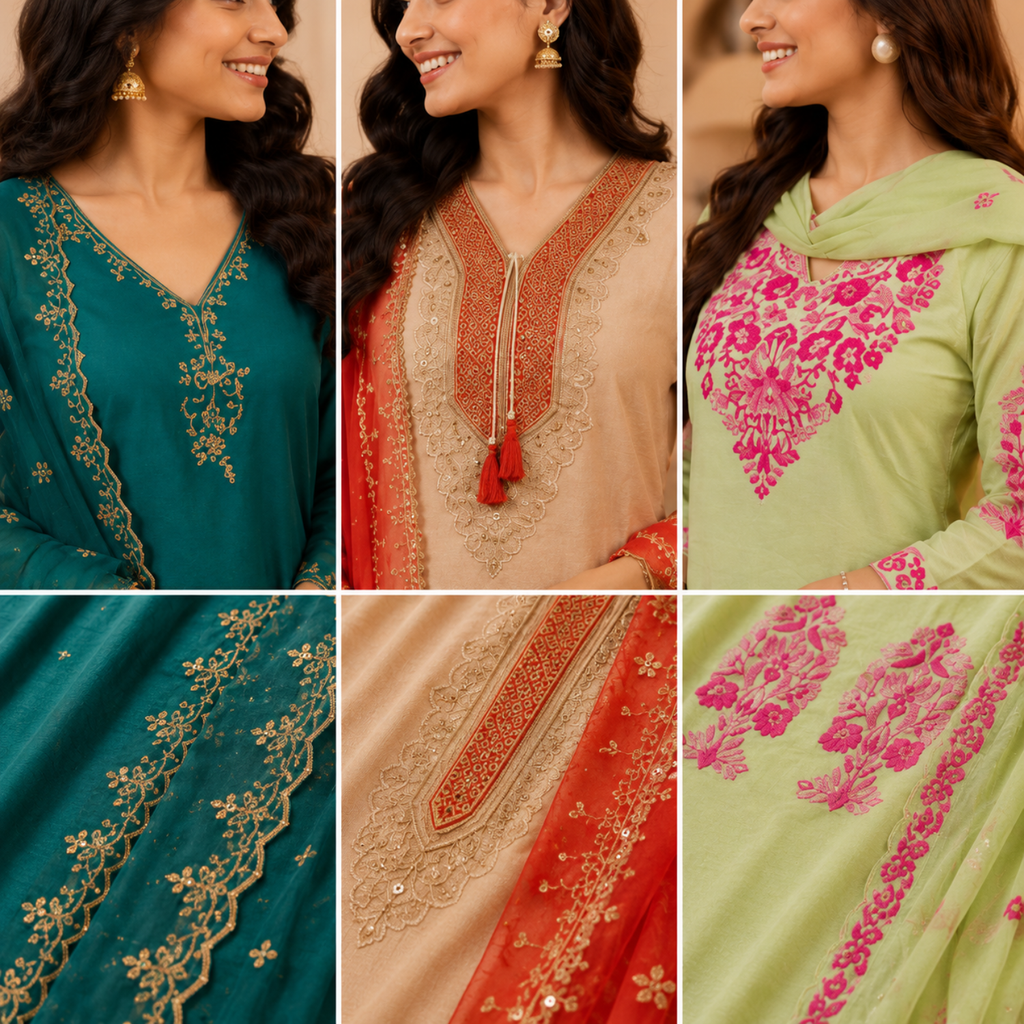 3 Ethnic Kurta With Dupatta ( K4 )