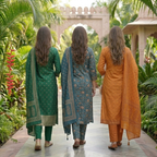 3 Printed kurta, matching pants, and a coordinated dupatta (P3K-4)