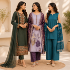 3 Women's Printed Ethnic Kurta Set With Dupatta ( KS-6 )