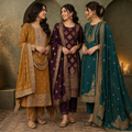 3 Kurta Set With Dupatta - Perfect For Every Occasion ( D-1 )