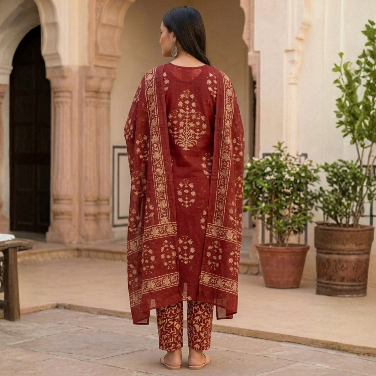 3 Combo Set Kurta, Pants With Dupatta | KS-02
