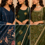 3 Ethnic Kurta With Dupatta ( K5 )