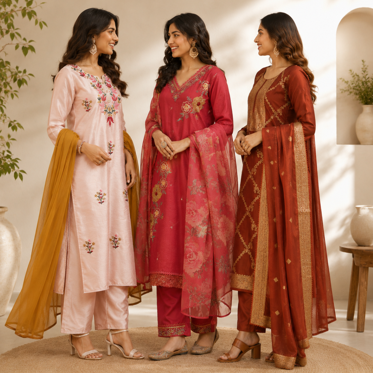 3 Women's Kurta Styles with Dupatta ( K6 )