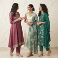 3 Comfort Fit Kurta Set with Dupatta ( C8 )
