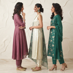 3 Comfort Fit Kurta Set with Dupatta ( C8 )