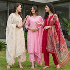 3 Kurta Pants & Dupatta Set  (E-06)