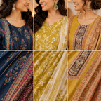 3 Ethnic Kurta With Dupatta ( K6 )