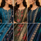 3 Ethnic Kurta With Dupatta ( K7 )