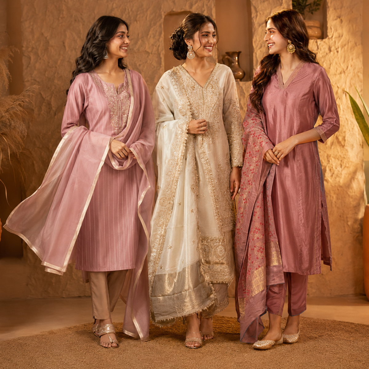 3 Kurta Set With Dupatta - Perfect For Every Occasion ( D-10 )