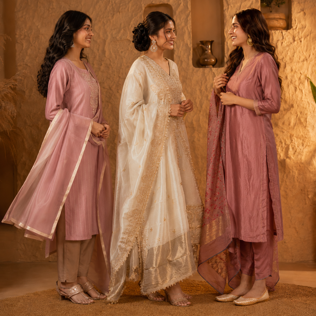 3 Kurta Set With Dupatta - Perfect For Every Occasion ( D-10 )