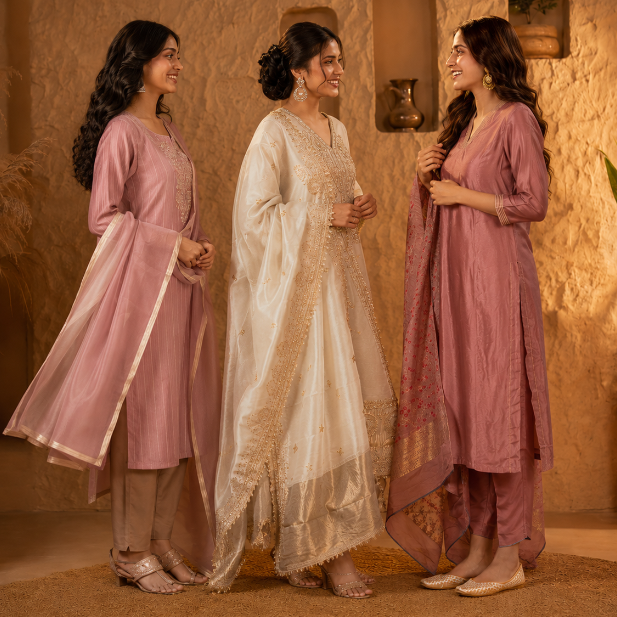 3 Kurta Set With Dupatta - Perfect For Every Occasion ( D-10 )