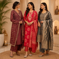 3 Ethnic Kurta With Dupatta ( K8 )