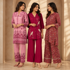3 Women's Printed Co-Ord Set ( C1 )