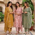 3 Printed kurta, matching pants, and a coordinated dupatta (P3K-1)