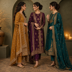 3 Kurta Set With Dupatta - Perfect For Every Occasion ( D-1 )