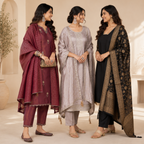 3 Women's Printed Ethnic Kurta Set With Dupatta ( KS-10 )