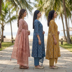 3 Printed kurta, matching pants, and a coordinated dupatta (P3K-8)