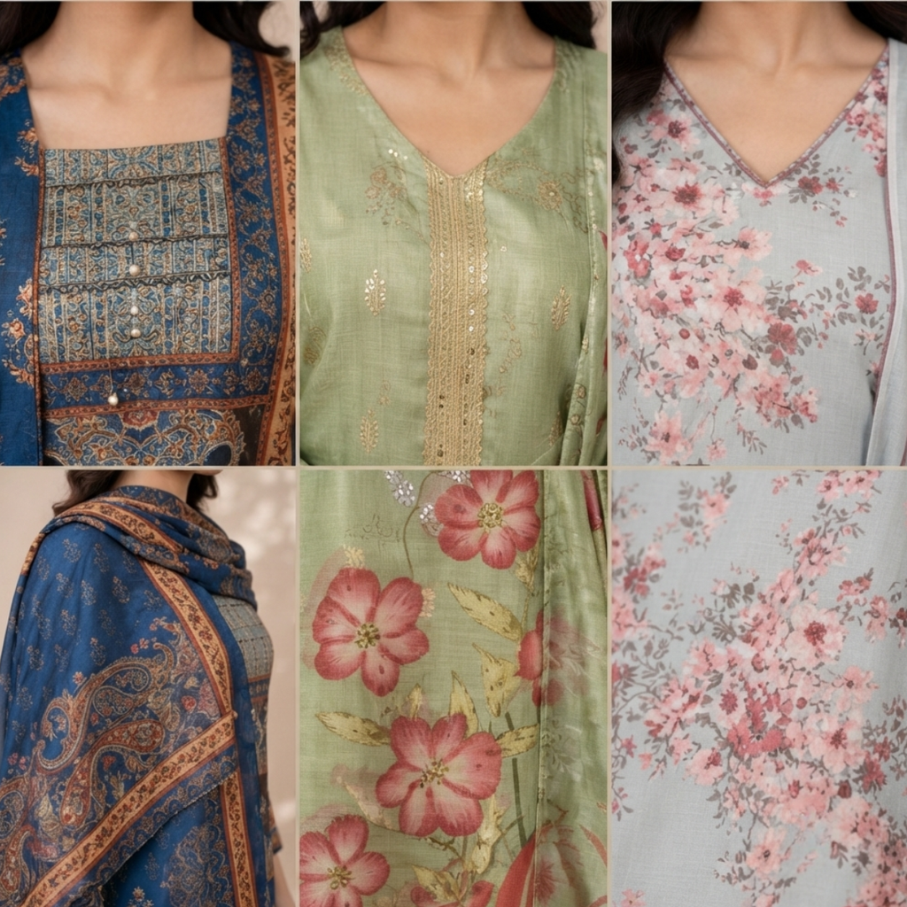 3 Women's Kurta Styles with Dupatta ( K8 )