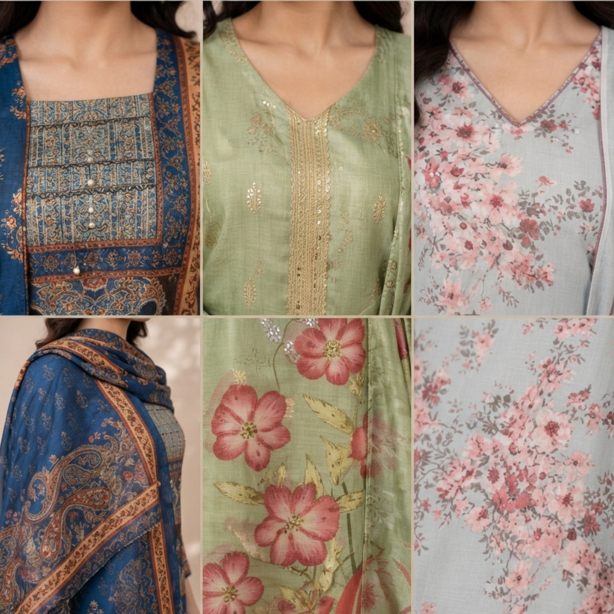3 Women's Kurta Styles with Dupatta ( K8 )