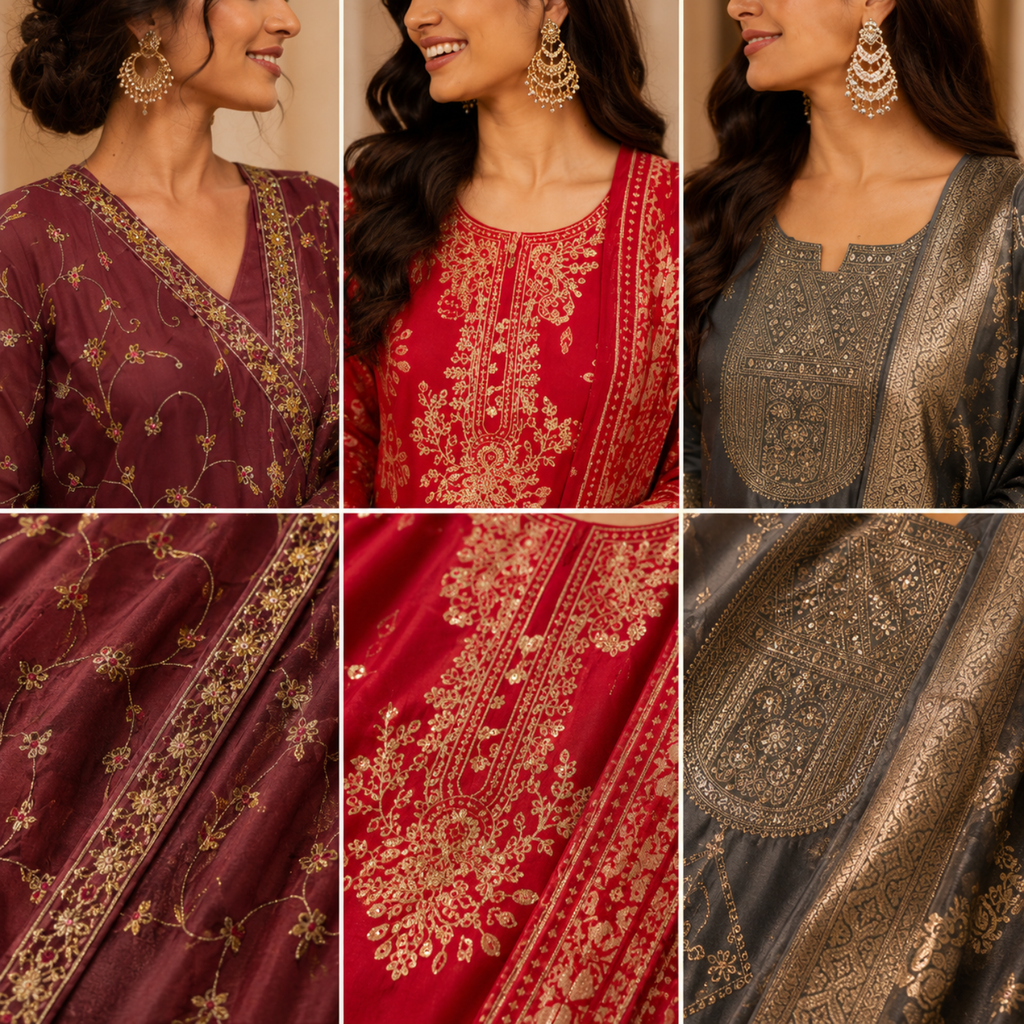 3 Ethnic Kurta With Dupatta ( K8 )
