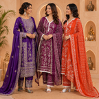 3 Ethnic Kurta With Dupatta ( K9 )