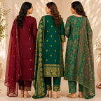 3 Women's Printed Ethnic Kurta Set With Dupatta ( KS-1 )
