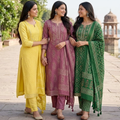 3 Printed kurta, matching pants, and a coordinated dupatta (P3K-12)