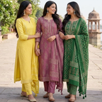 3 Printed kurta, matching pants, and a coordinated dupatta (P3K-12)
