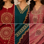 3 Ethnic Kurta With Dupatta ( K1 )