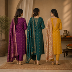 Pack Of 3 Beautiful Cotton Kurta Set with Dupatta (BCK-9)