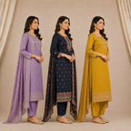 Pack Of 3 Elegant Cotton Kurta Set for Women with Dupatta (KBK-2)