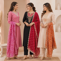 3 Ethnic Kurta With Dupatta ( K2 )