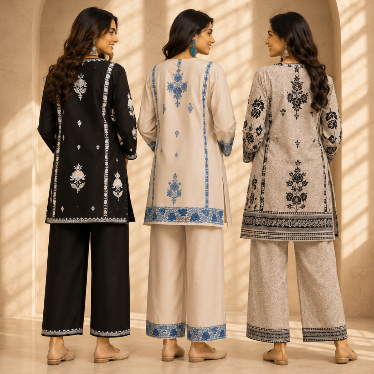 3 Women's Printed Co-Ord Set ( C2 )