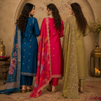 3 Kurta Set With Dupatta - Perfect For Every Occasion ( D-2 )
