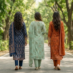 3 Printed kurta, matching pants, and a coordinated dupatta (P3K-18)