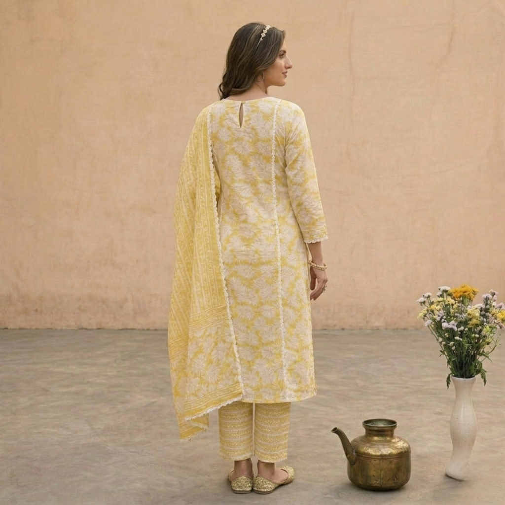 3 Combo Set Kurta, Pants With Dupatta (DMK-1)