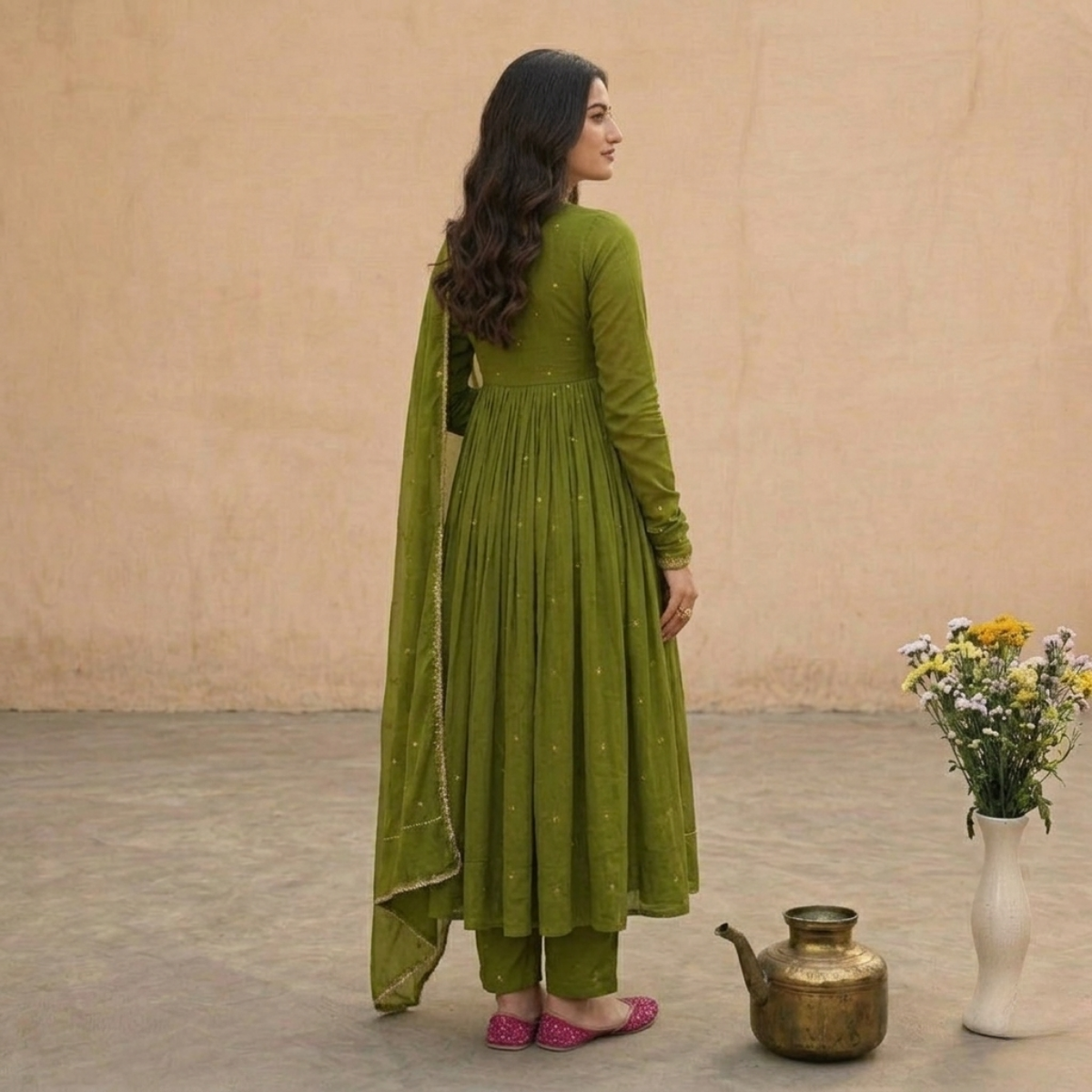 3 Combo Set Kurta, Pants With Dupatta (DMK-1)