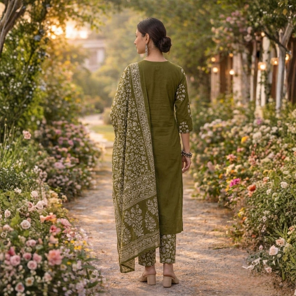 3 Combo Set Kurta, Pants With Dupatta | KS-01