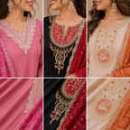 3 Ethnic Kurta With Dupatta ( K2 )